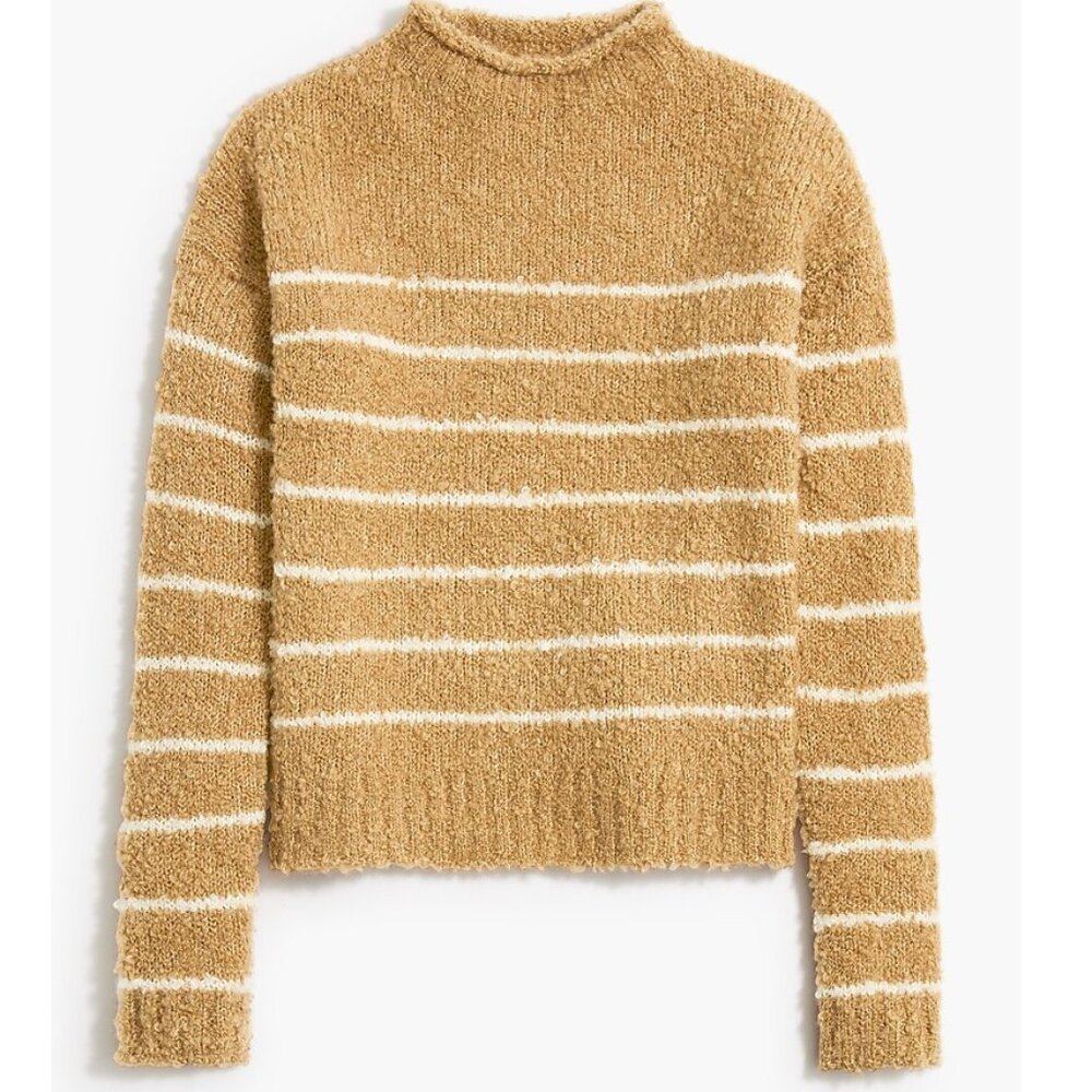 J Crew Striped Bouclé striped Rollneck sweater - XS